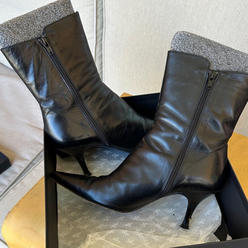 Kenneth Cole Black Ankle Boots